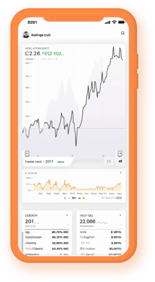 Handheld crypto portfolio tool displaying live digital asset figures